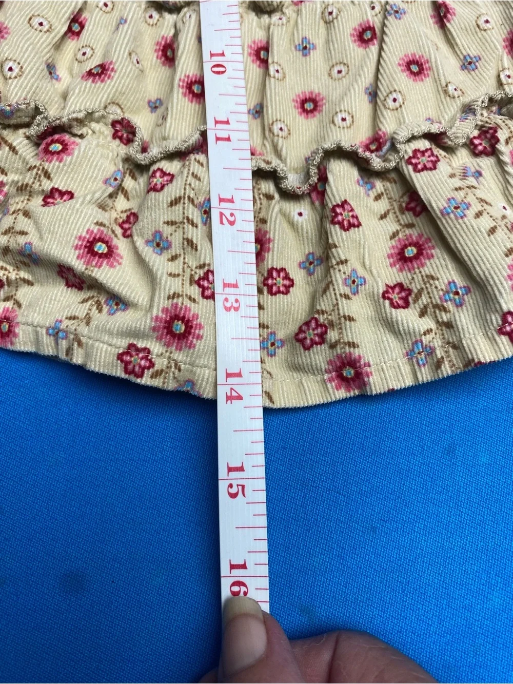 OshKosh B'gosh Beige Floral Ruffle Tank Top